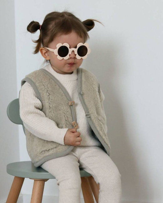 Zaffiro - Kamizelka 100% wełna - Baranek 74/80 Beige 