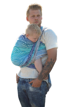 Woven wrap Yaro Dandy Aqua Grad Repreve