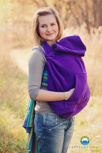 Osłonka Polarowa Little Frog Przytulna Żabka Fioletowa