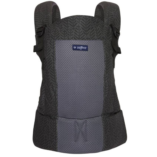 Zaffiro - Adjustable baby carrier Ergo Air Graphite Leaves