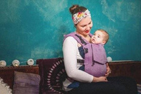 Nosidełko EverySlings MiMi 2.0.- Spike Lilac (60%bawełna, 40% len)