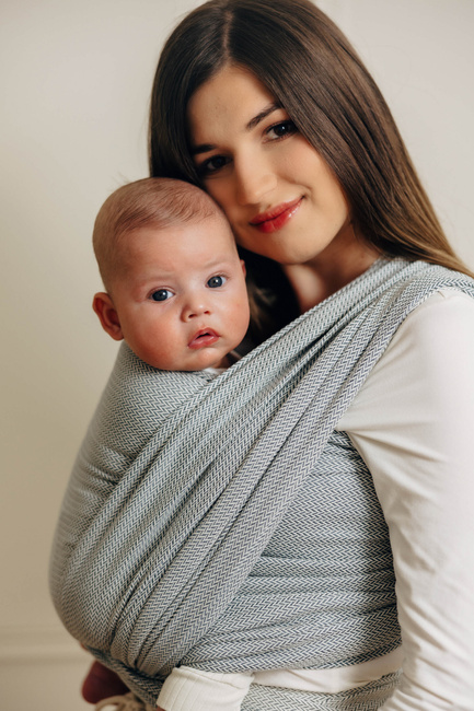 Basic Line Baby Sling Lenny Lamb - Little Herringbone Grey