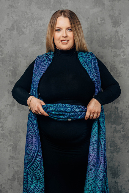 Woven wrap Lenny Lamb Peacock Tail Provance