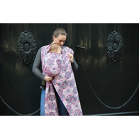 Chusta tkana Yaro  Fiori Duo Fuchsi Aqua-White Repreve