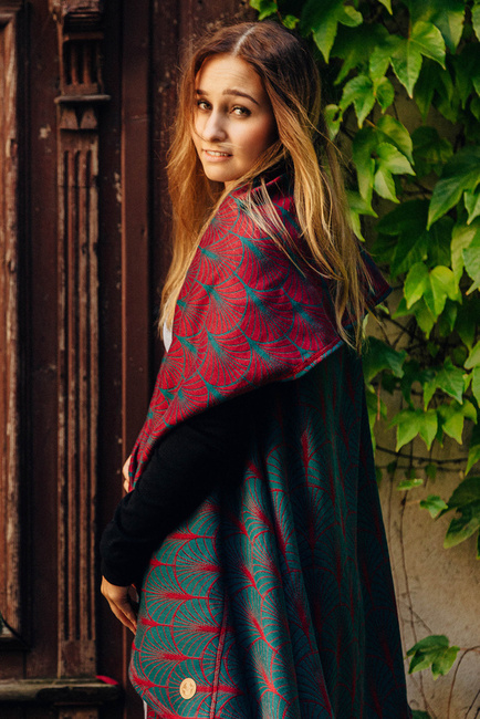 Long Cardigan LennyLamb: Deco - Maroon Moss