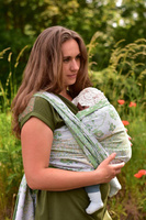 Chusta tkana Yaro Sling -  Flowersnake Trinity Yellow Green Tencel