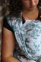 Chusta tkana Yaro Slings - Anemone Trinity Pine Bourette Seacell