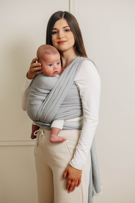Basic Line Baby Sling Lenny Lamb - Little Herringbone Grey