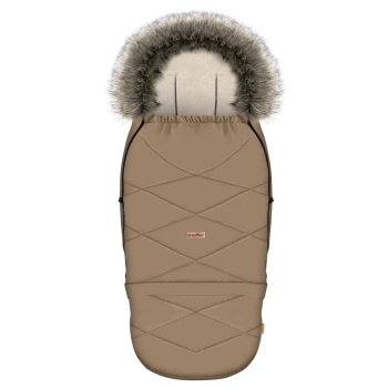 Zaffiro - Regulowany wełniany śpiwór z torbą GrowUP Aspen 0-36m - Latte