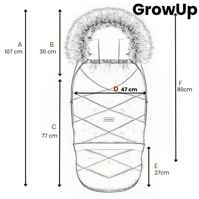 Zaffiro - Aspen GrowUp Wool Sleeping Bag - Latte