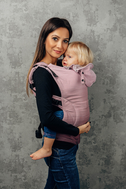 Baby carrier LennyLamb - Little Herringbone Ombre Pink