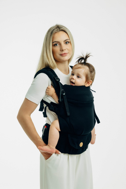 LennyLamb Baby carrier: LennyUpGrade: Little Herringbone Black Heban