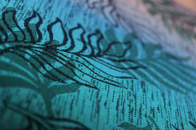 Woven Wrap Yaro Slings - Oasis Duo Aqua Grad Emerald Navy Wool