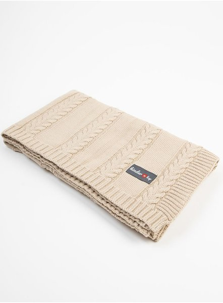 Kinder Hop knitted baby blanket - Beige, 90x65, 100% cotton