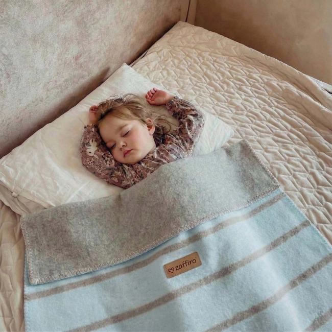 Zaffiro - Alba Cotton Blanket 75x100 baby blue