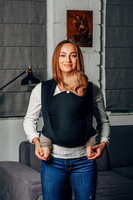 Chusta tkana LennyLamb - Mała Jodełka Czarny Heban