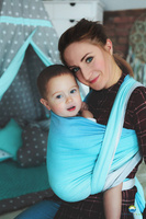 Chusta tkana Little Frog Bambusowy Lazuryt