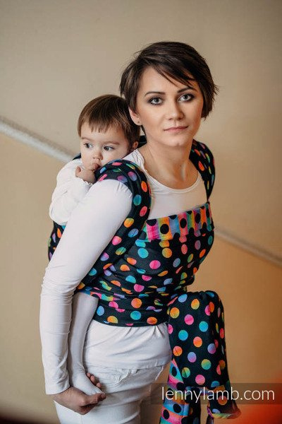 Chusta tkana Lenny Lamb Polka Dots Tęczowe Dark