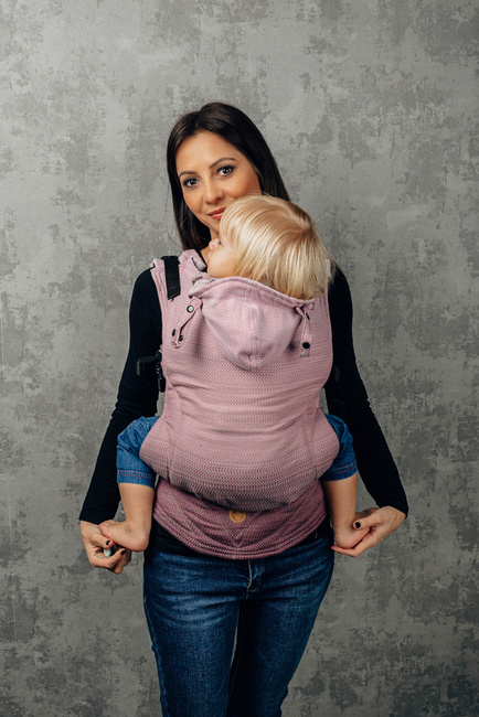 Baby carrier LennyLamb - Little Herringbone Ombre Pink