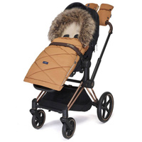Zaffiro - Śpiwór do wózka z torbą GrowUP 4.0 Beżowy Plusz + Honey