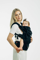 LennyLamb Baby carrier: LennyUpGrade: Little Herringbone Black Heban