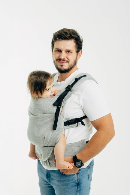 LennyLamb Baby carrier: LennyUpGrade: Little Herringbone Grey