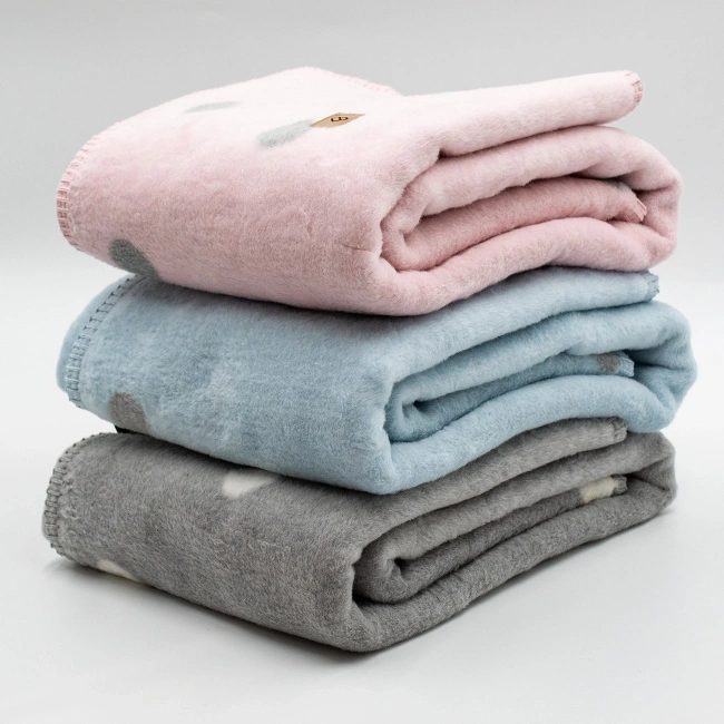 Zaffiro - Bari Cotton Blanket 75x100, grey dots