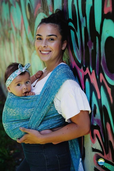 Woven wrap Little Frog - Linen Boho