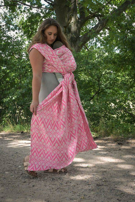 Chusta tkana Yaro Slings - La Vita Duo Fluo Pink Wool Blend