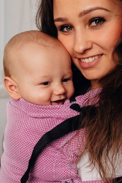 Lenny Lamb Baby carrier: LennyUpGrade Little Herringbone Purple