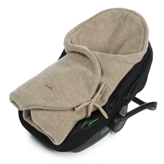 Zaffiro - Woolen wrap 0-12m Sierra Brown