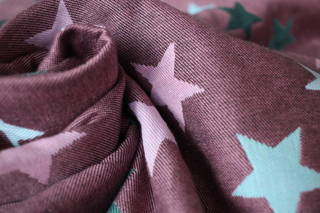 Chusta tkana Yaro Stars Ultra Black Rose Mint
