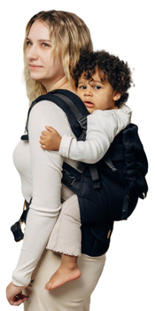 LennyLamb Baby carrier: LennyPreschool : Litte Herringbone Ebony Black