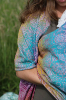 Chusta tkana Yaro Slings - Ava Trinity Sienna Rainbow Linen