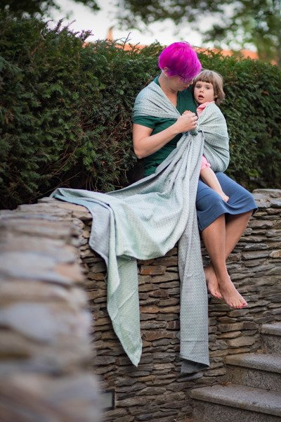 Chusta kółkowa/Ring Sling EverySlings Sweetheart Green Spirit