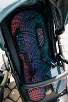 LennyLamb Anti-sweat pram liner (for a stroller) - Peacok's Tail Black Opal