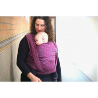 Chusta tkana Yaro Pussycat Duo Fuchsia Violet Turkis Tencel 