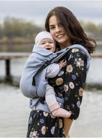 Kinder Hop Multi Grow Carrier: Little Herringbone Blue