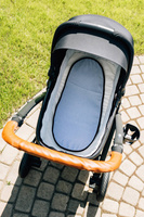 Antypotowa wkładka do gondoli - Mała Jodełka Szara