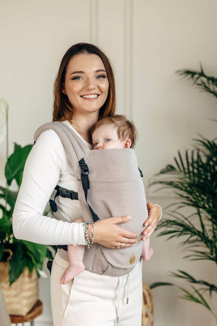 LennyLamb baby carrier - LennyLight - Little Herringbone Almond