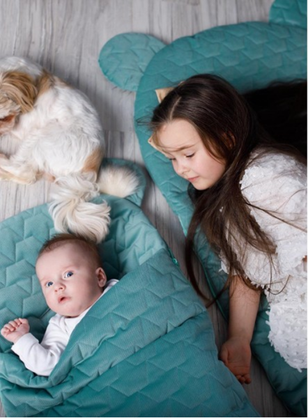 Kinder Hop Dream Catcher Sleeping Bag 6in1 - Leaves Ocean Green 80x45 cm