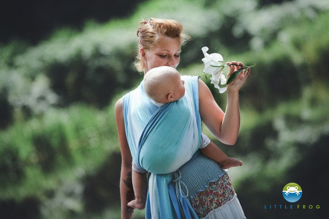 Chusta tkana Little Frog Bambusowy Euklaz