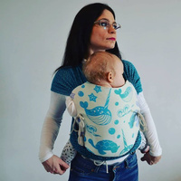 Nosidełko hybrydowe Mimi.EM - Lolly Wovens Sea Unicorn Breeze/Luna Dream Little Hearts