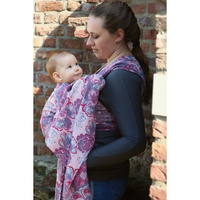 Chusta tkana Yaro  Fiori Duo Fuchsi Aqua-White Repreve