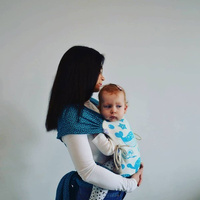 Nosidełko hybrydowe Mimi.EM - Lolly Wovens Sea Unicorn Breeze/Luna Dream Little Hearts