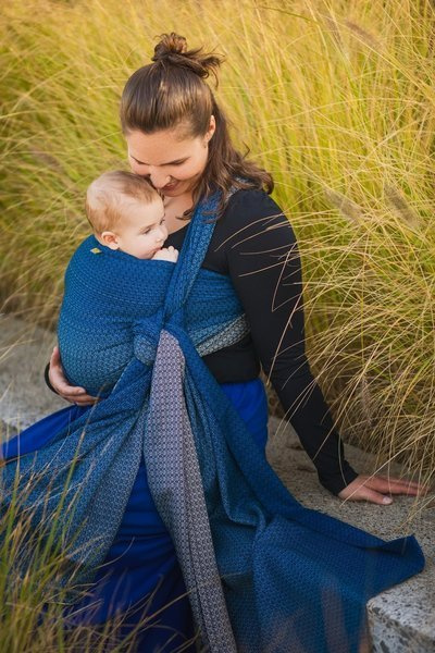 Chusta kółkowa/Ring Sling EverySlings Babyheart Blueberry