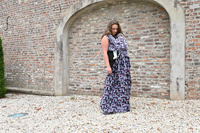 Chusta tkana Yaro Slings - Petals Duo Black Purple Hemp