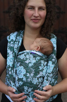 Chusta tkana Yaro Slings - Anemone Trinity Pine Bourette Seacell