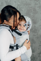LennyLamb Mesh Baby carrier: LennyUpGrade Little Herringbone Grey