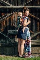 Chusta tkana Lenny Lamb Malowane Pióra Tęcza Dark